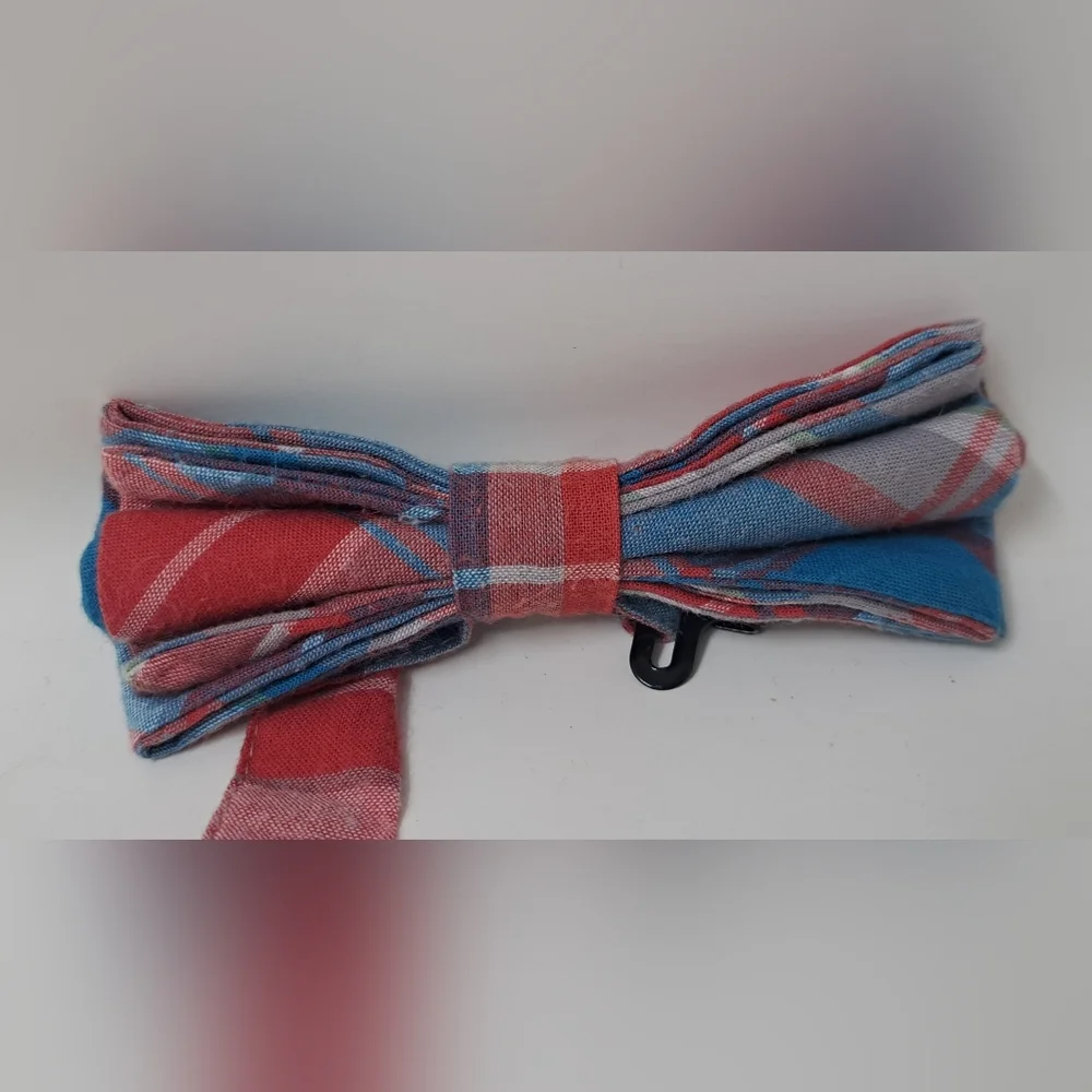 J. Crew Crewcuts Kids Boys Tie Bow Tie Accessories Check Plaid Adjustable - Picture 2 of 5